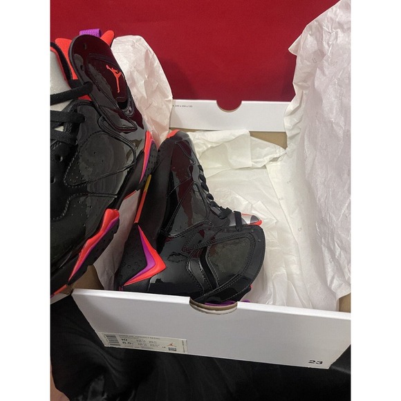 Size 10 - Jordan 7 Retro Black Gloss 2019 - Picture 4 of 5